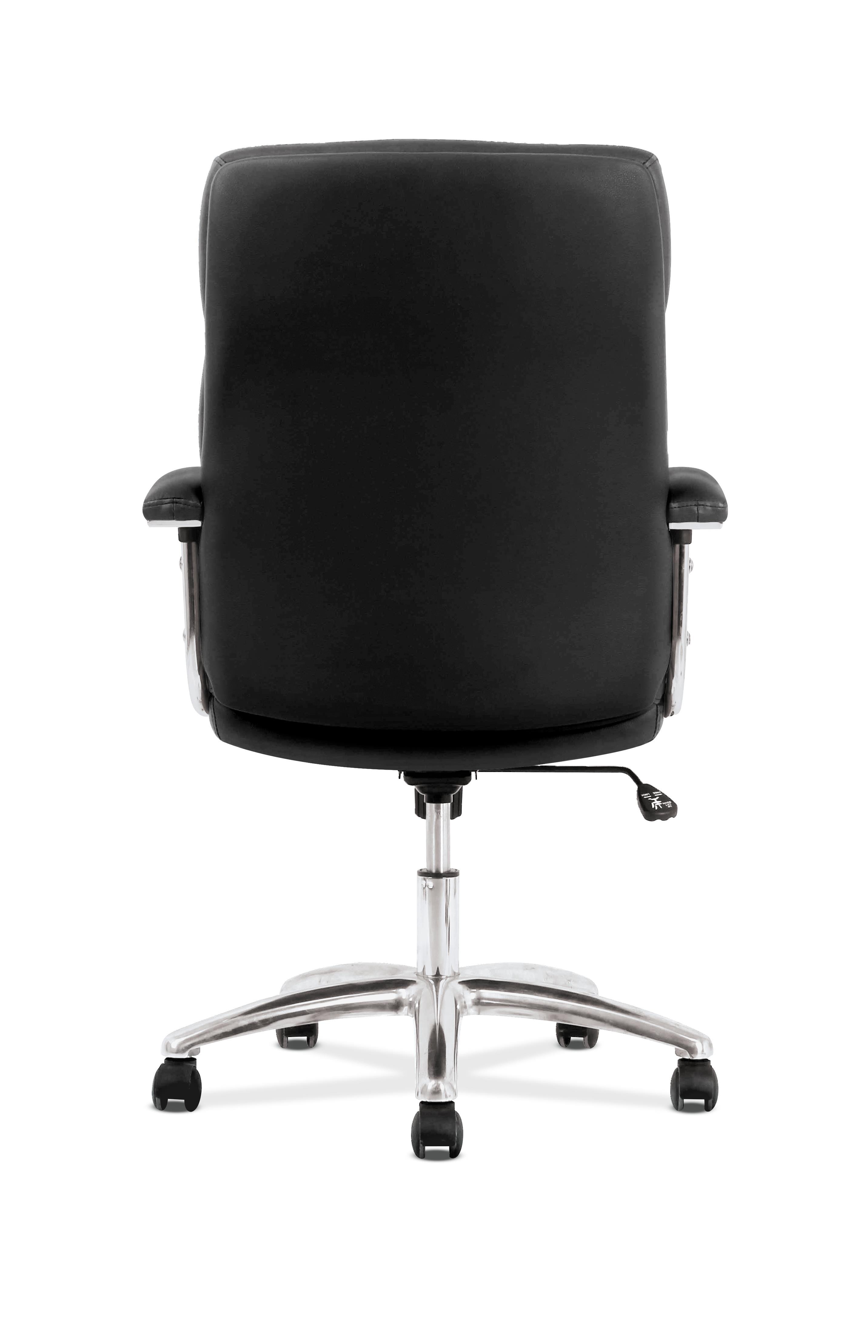 Basyx VL103 Series Executive Mid-Back Chair Black Leather VL103SB11