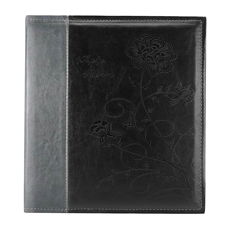 Photo Album 4x6 1000 Photos, Large Capacity Wedding Family Leather Cover Picture Albums Holds Horizontal and Vertical 4x6 Photos with Black Pages(Black)