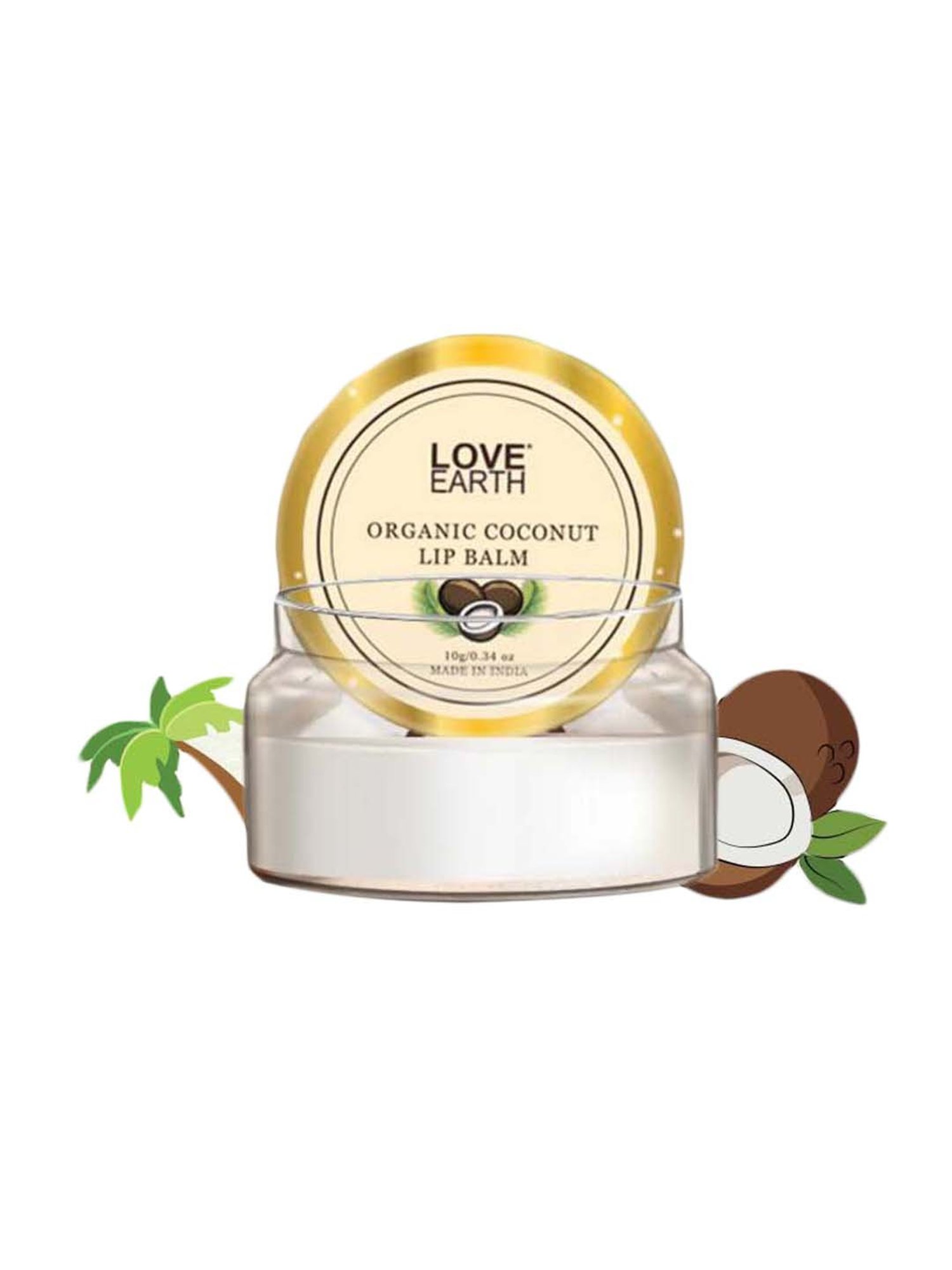 Love Earth Coconut Lip Balm - 10 gm