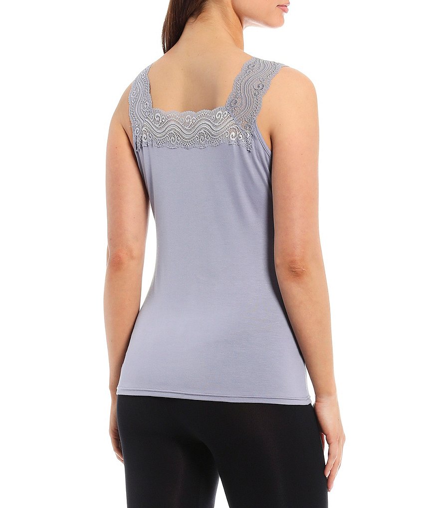 Modern Movement Reversible Lace-Trimmed Microfiber Camisole