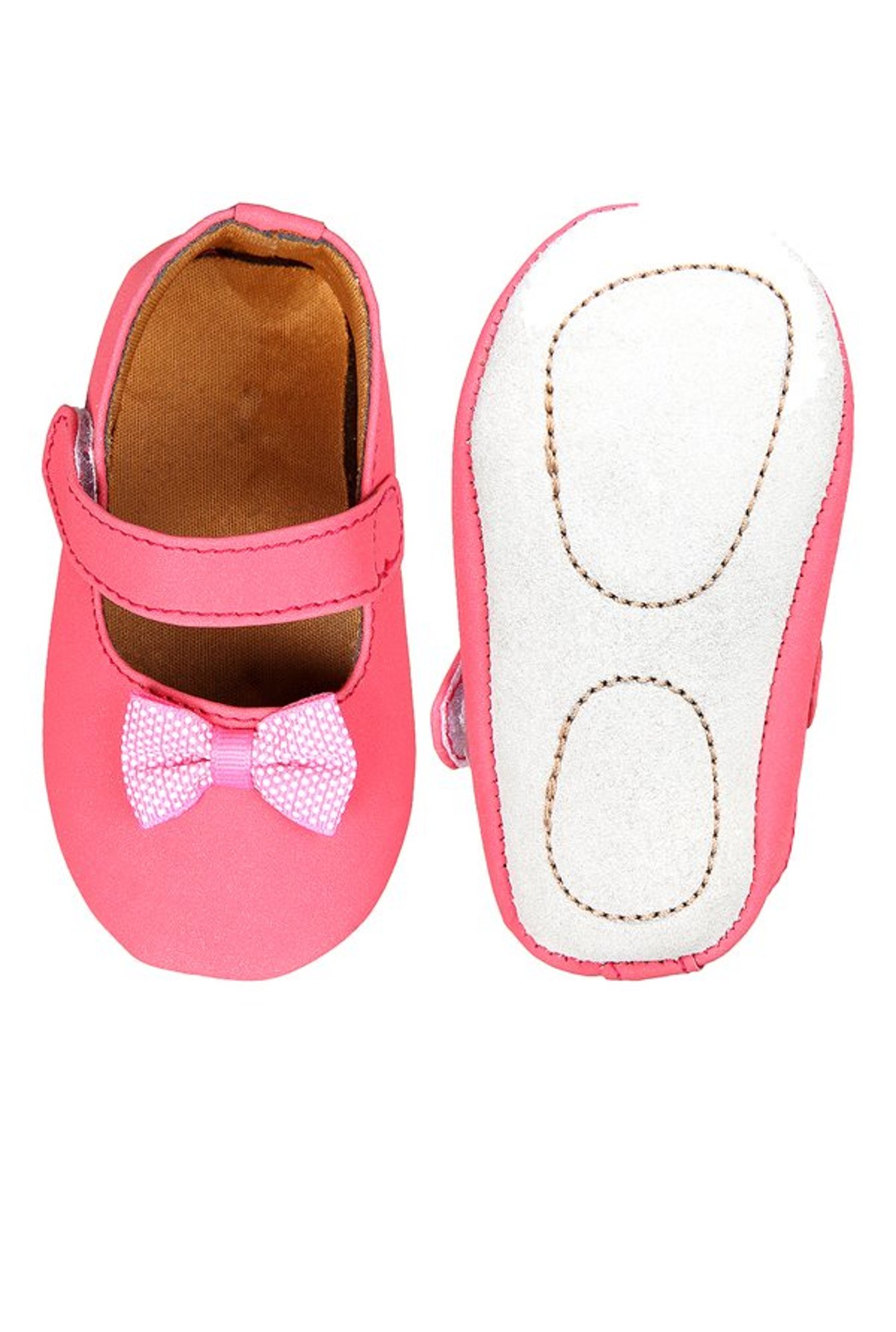 Beanz Kids Pram Alvina Pink Velcro Shoes