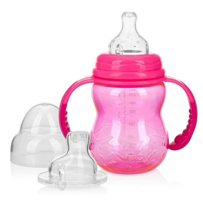 Nuby 3-Stage Trainer Cup - Pink - 8oz