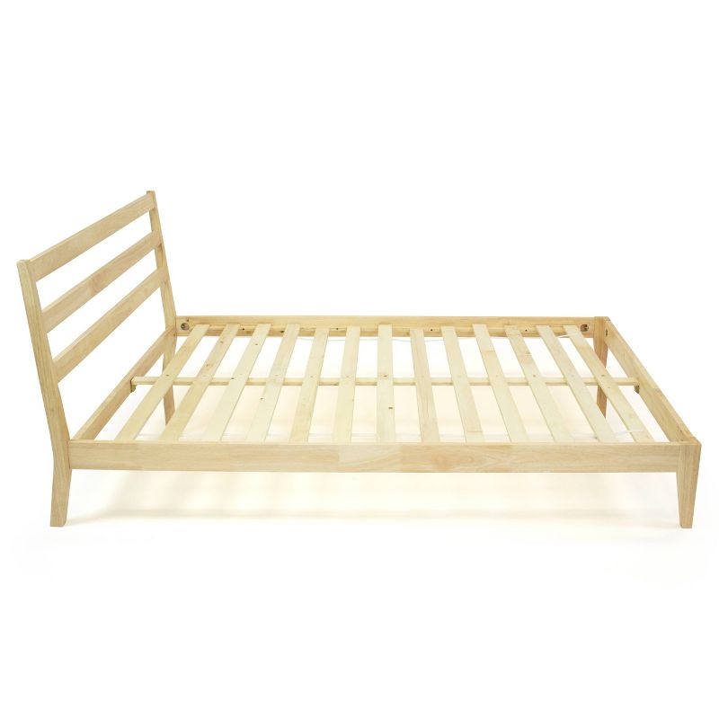 Queen Walker Wood Slat Low Profile Platform Bed Light Wood - Humble Crew