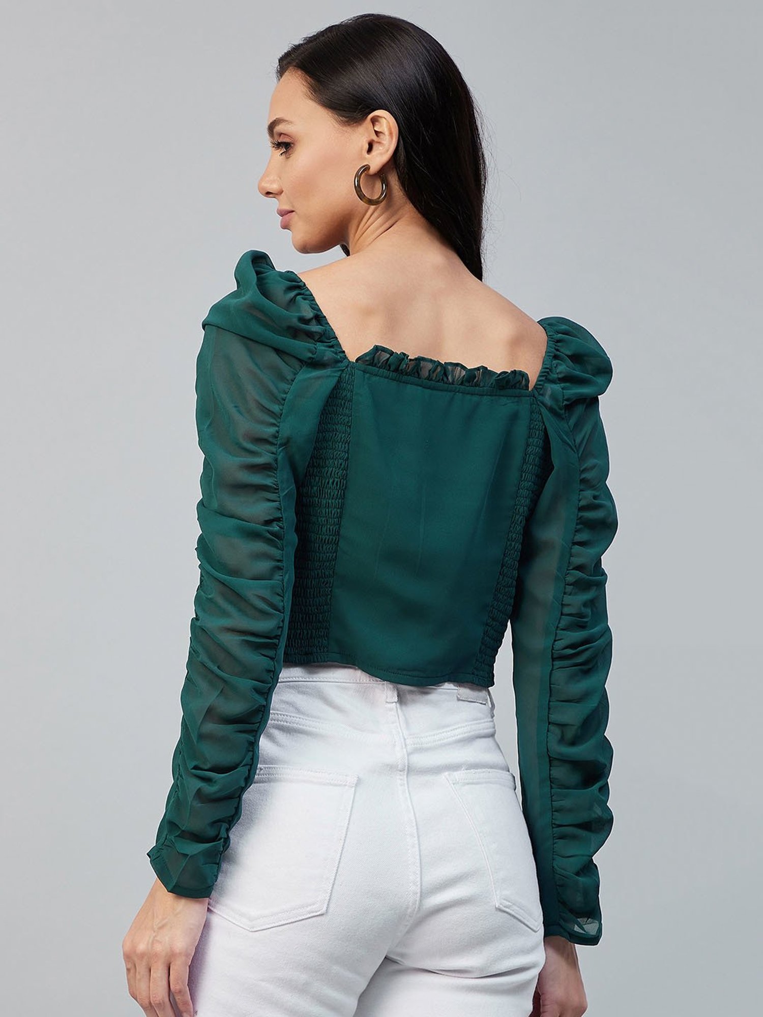 Carlton London Green Crop Top