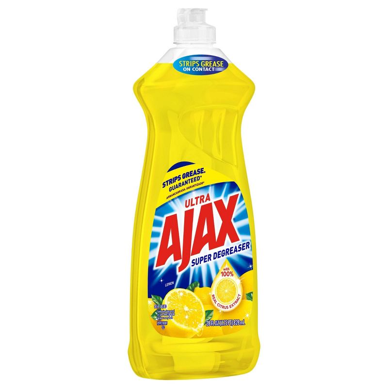 Ajax Ultra Super Degreaser Liquid Dish Soap - Lemon - 28 fl oz