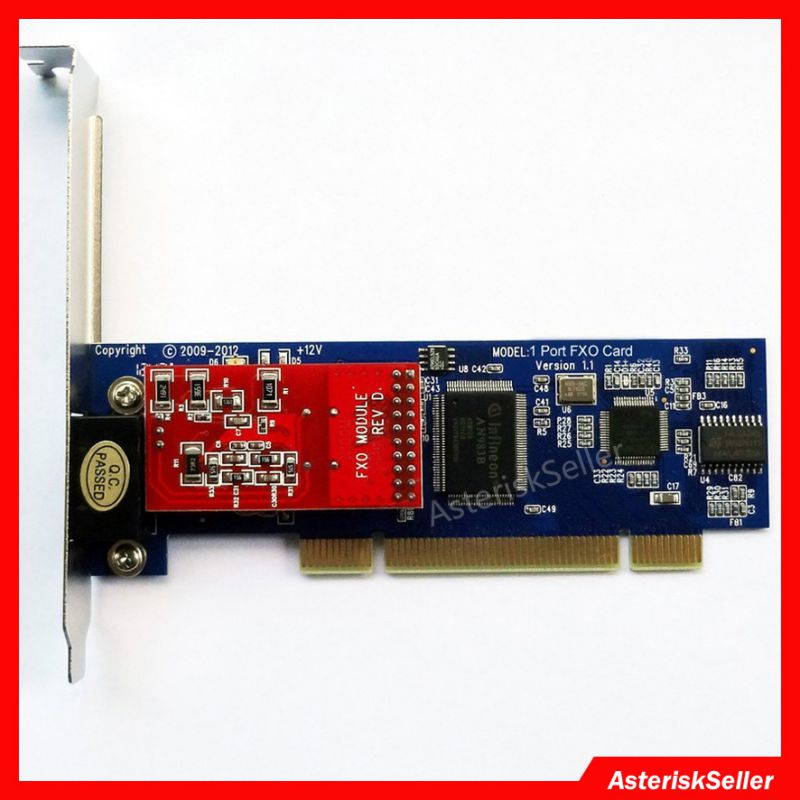 X100P with 1 FXO ports,PCI Card with 2U Low Profile, Supports Asterisk FreePBX Issabel AsteriskNow  FXS FXO Card Phone Solution