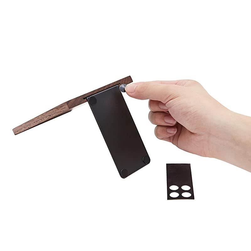 Wood BookendsPack of 1 PairNonSkidBlack WalnutOffice Book Stand Black WalnutA