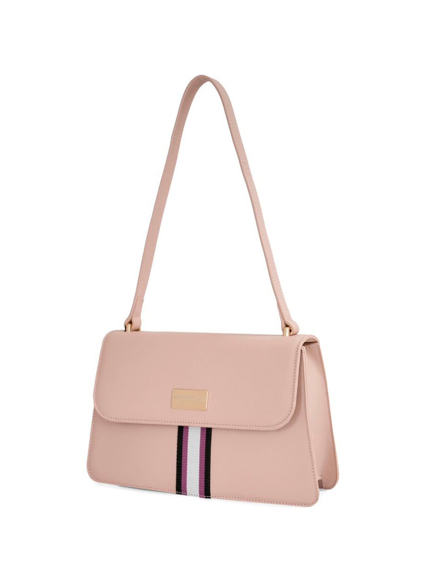 Aeropostale Agetha Pink PU Textured Sling Handbag with Pouch