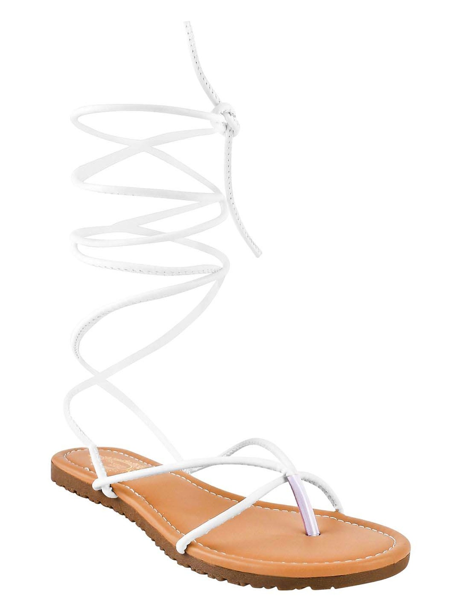 Shoetopia Kids White & Beige Casual Sandals