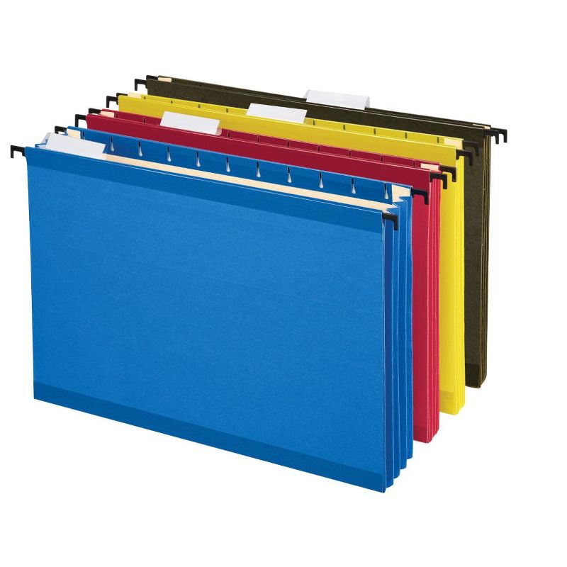 JAM Paper 8 5/8'' x 11 1/2'' 6pk Plastic 3 Hole Punch Binder Envelopes, Hook & Loop Closure, 1" Expansion - Multicolor