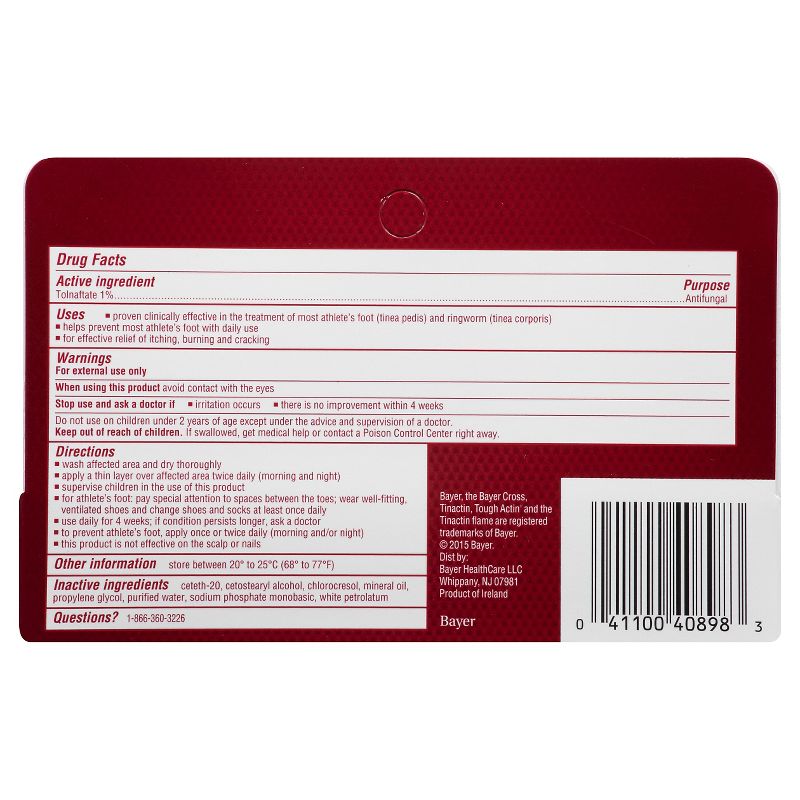 Tinactin Tolnaftate Antifungal Cream – 1oz