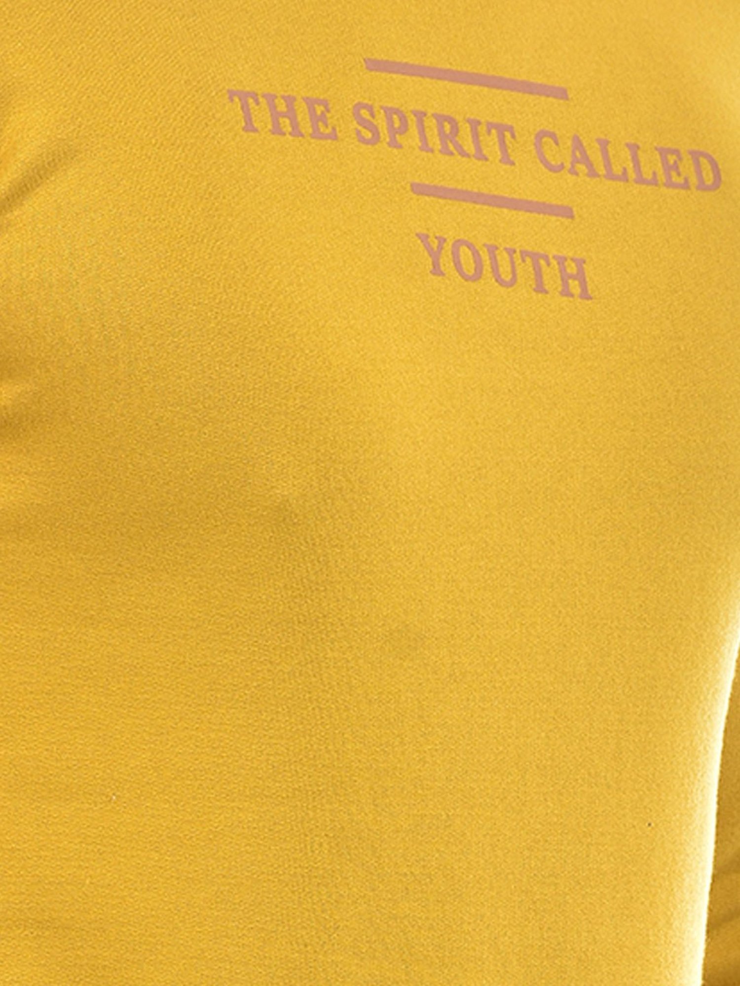 Integriti Mustard Regular Fit Printed Sweatshirt