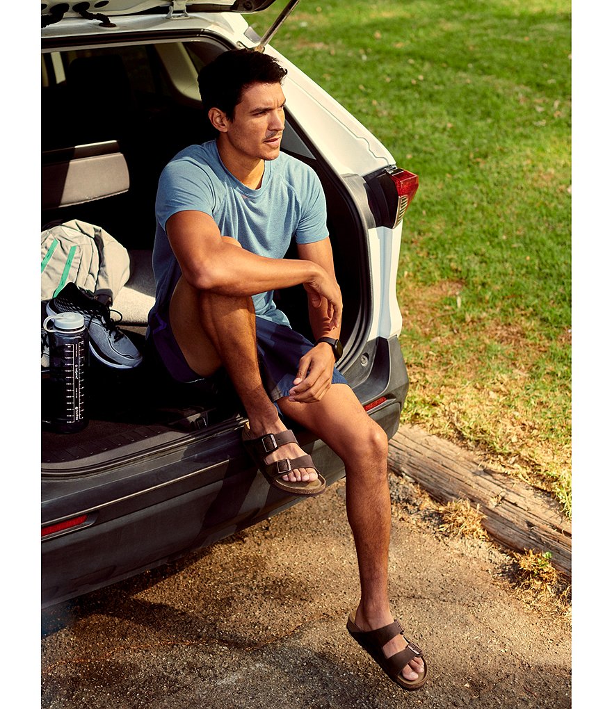 Birkenstock Arizona Men's Oiled Leather Soft Footbed Slip On Sandals