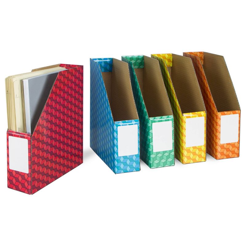 Storex 6ct Corrugated Magazine Files - Multicolor