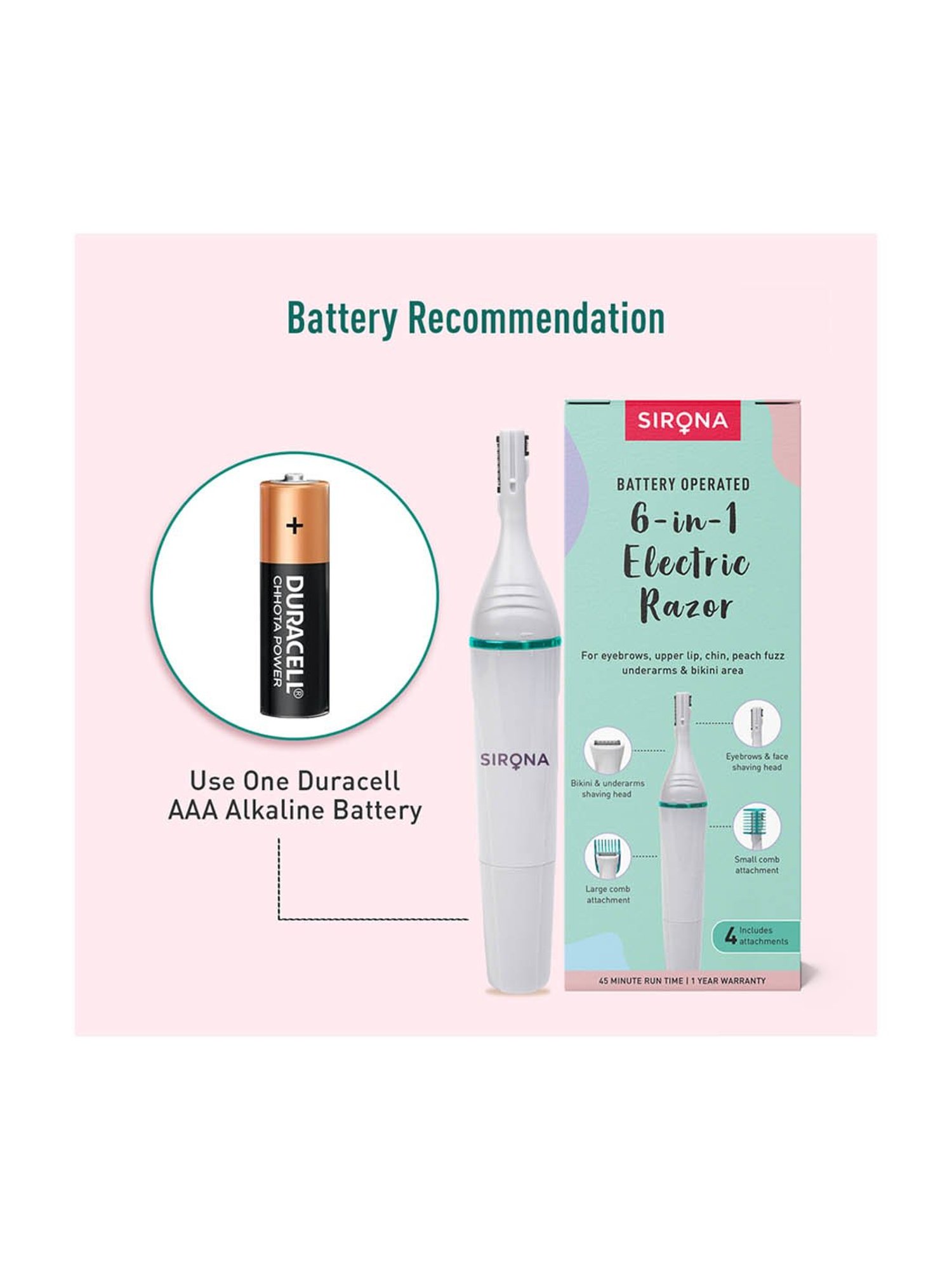 Bronson Professional Sweet Touch Sensitive Electric Bikini & Eyebrow Trimmer for Women