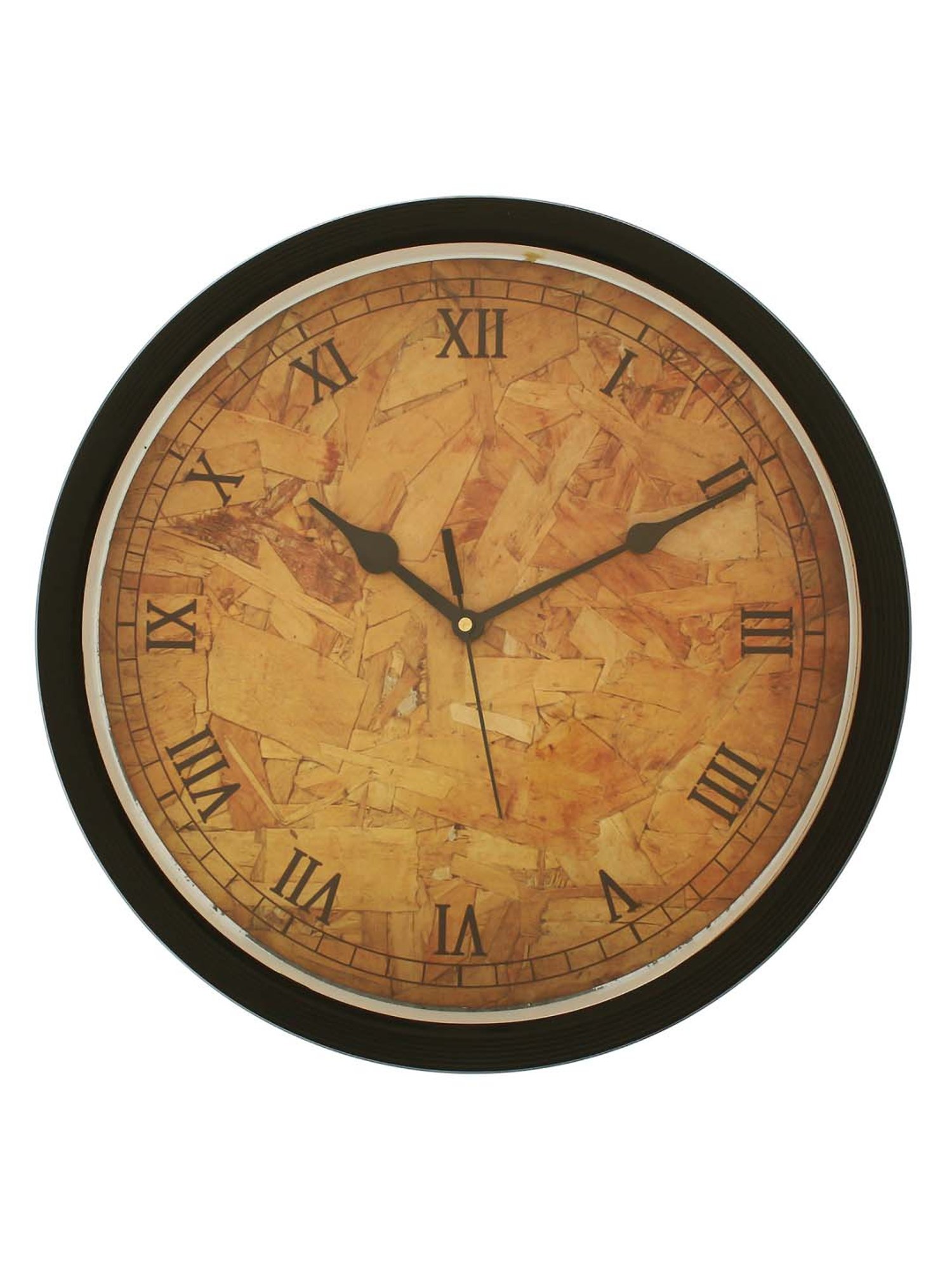 eCraftIndia Designer Round Analog Black Wall Clock