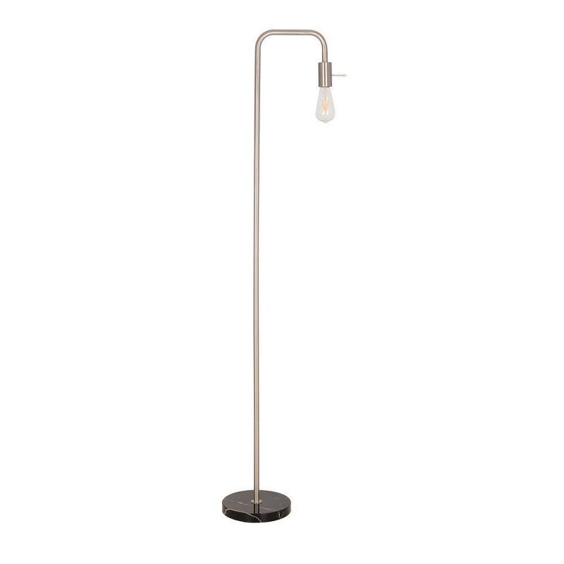 62" Marble Decal Floor Lamp (Includes Energy Efficient Light Bulb) Black - Cresswell Lighting