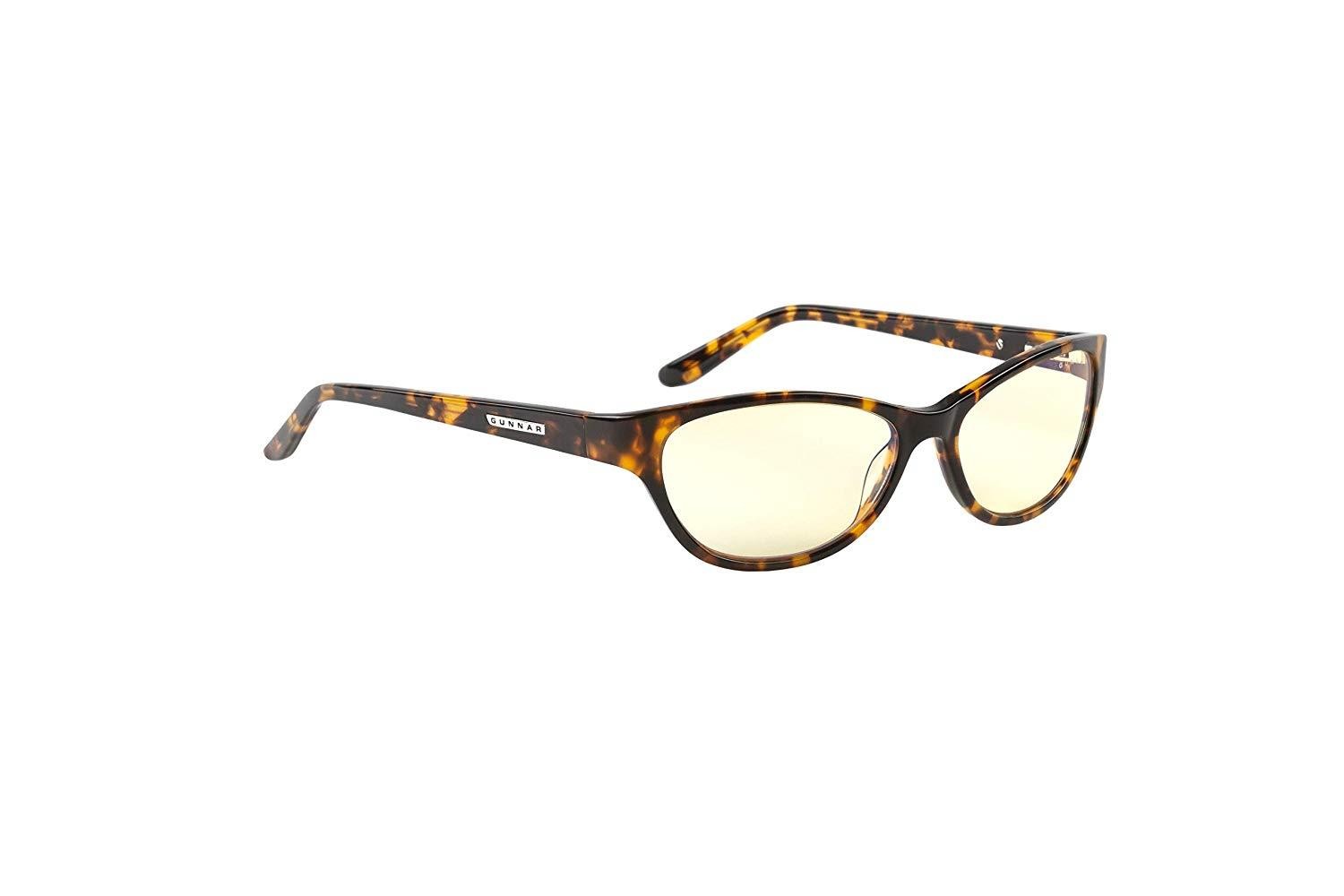GUNNAR Gaming and Computer Eyewear/Jewel, Amber Tint - Patented Lens, Reduce Digital Eye Strain, Block 65% of Harmful Blue Light