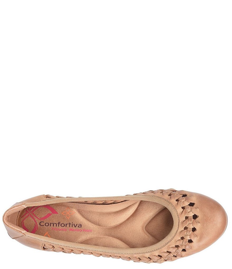 Comfortiva Marilu Woven Leather Slip-On Flats
