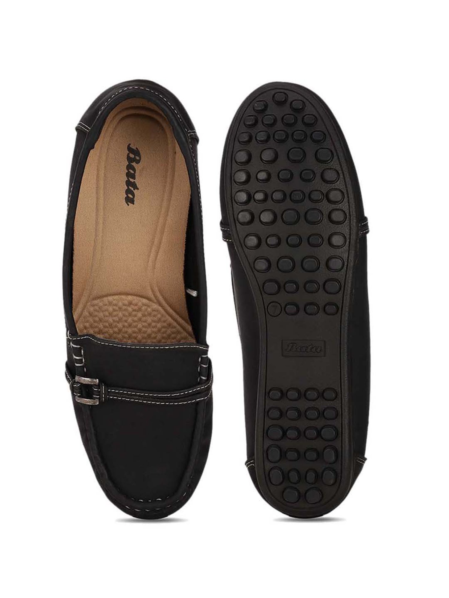 Bata Women's Black Casual Loafers