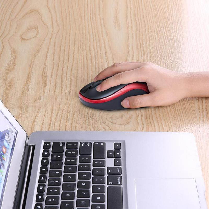 Logitech M186 Mouse Optical Ergonomic 2.4GHz Wireless USB 1000DPI Mice Opto-electronic Both Hands Mouse for Office Home Laptop red