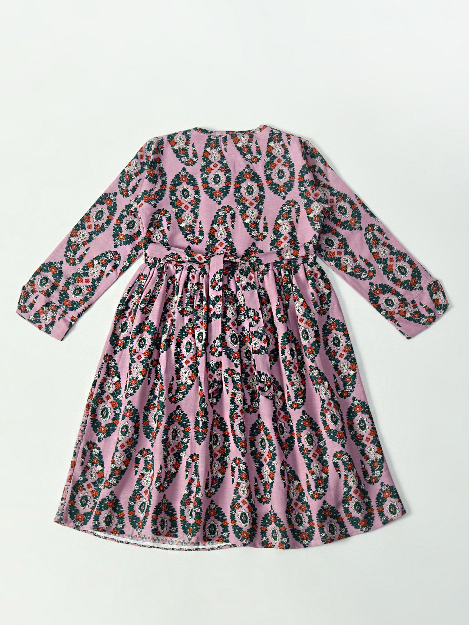 Bella Moda Kids Multicolor Floral Print Full Sleeves Fit & Flare Dress