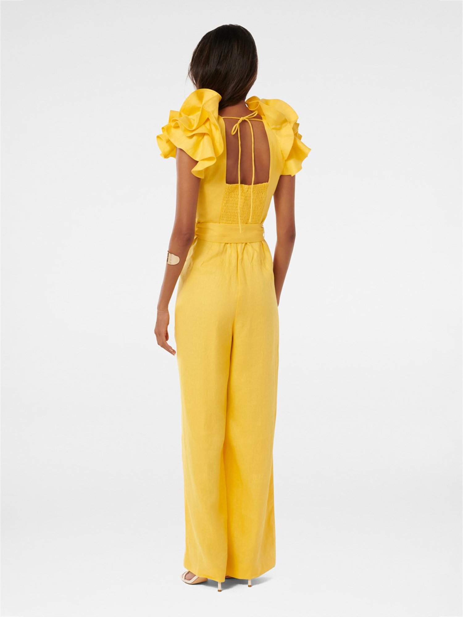 Forever New Macey Petite Ruffle Sleeve Jumpsuit With Belt