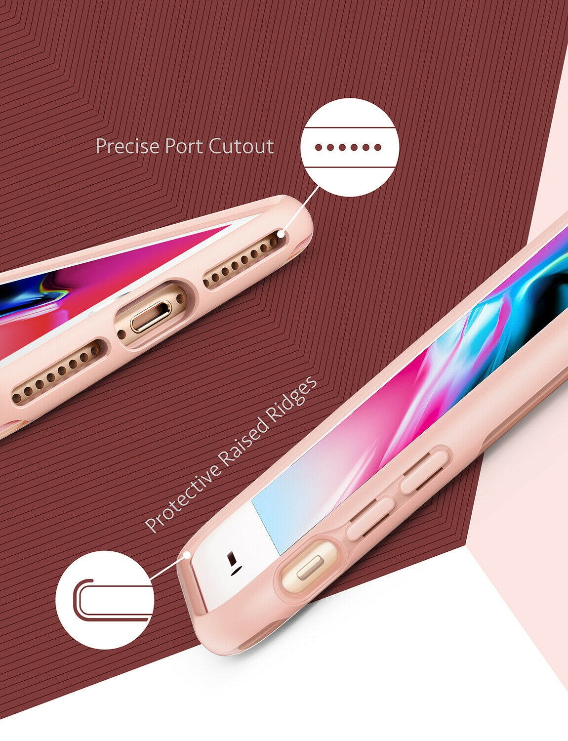 KARAPAX Ice Case Semi-Transparent Hard Back Soft Bumper for iPhone 8 Plus