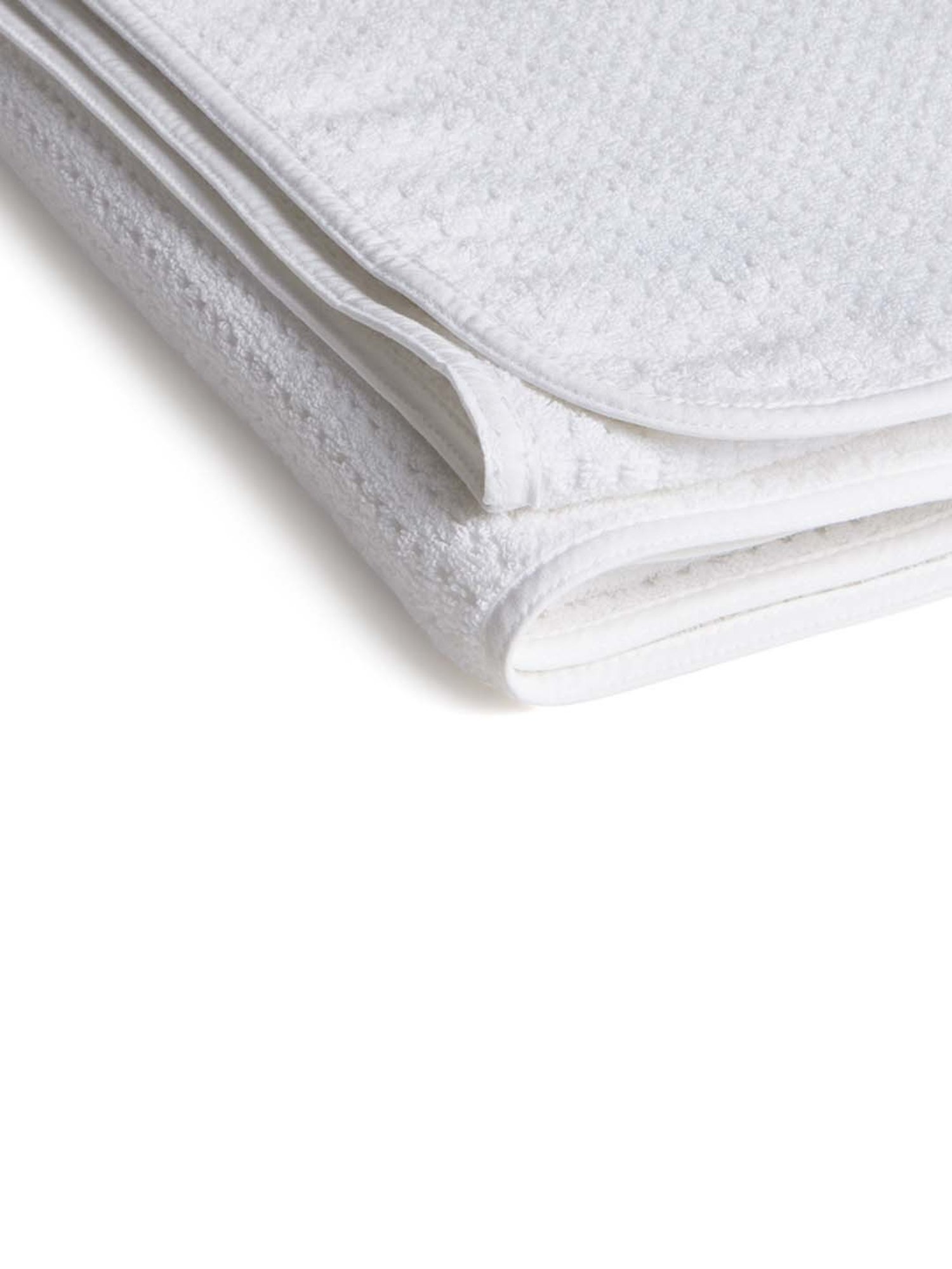 DDecor Linea White Cotton 550 GSM Bath Towel - Set of 1