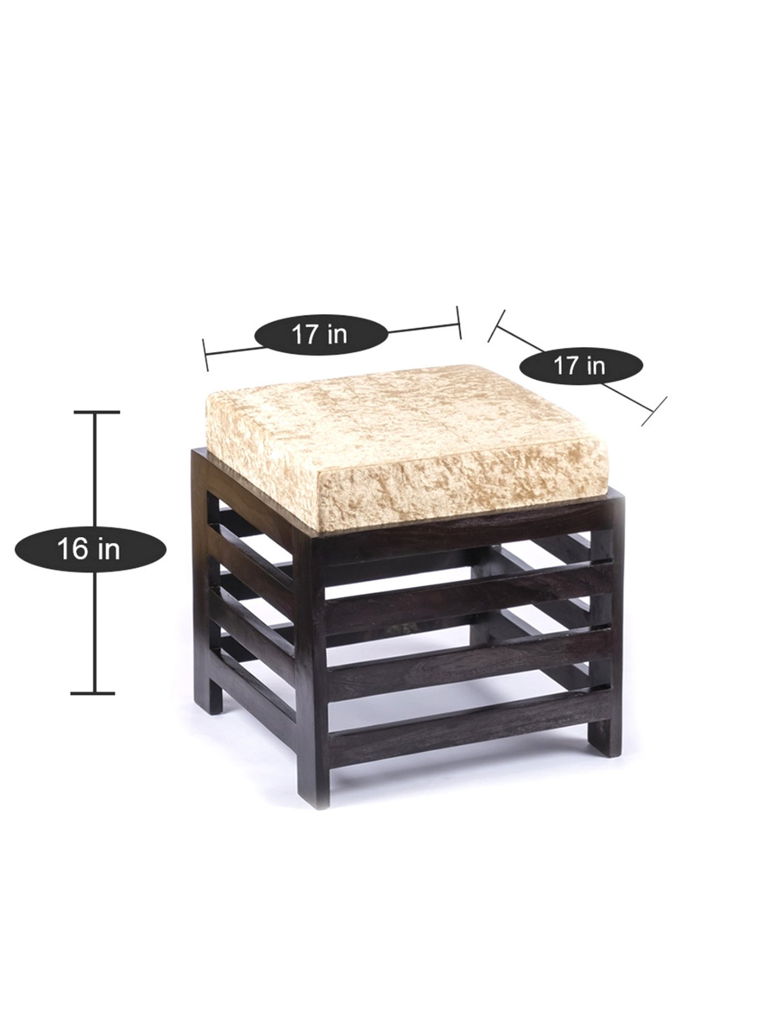 Ikiriya Houston Dark Brown Sheesham Wood Stool