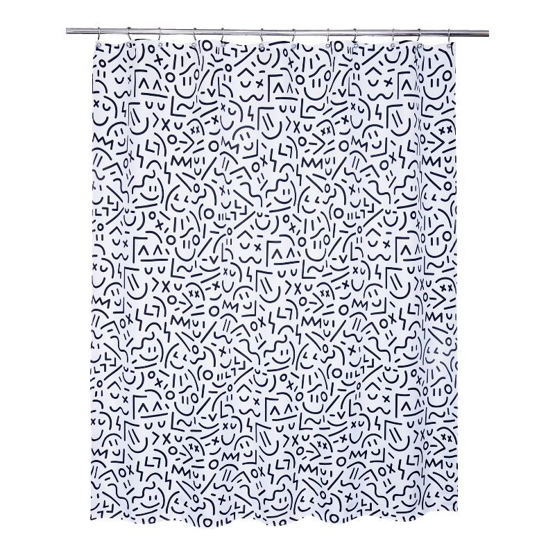 Symbols Shower Curtain Black/White - Moda at Home