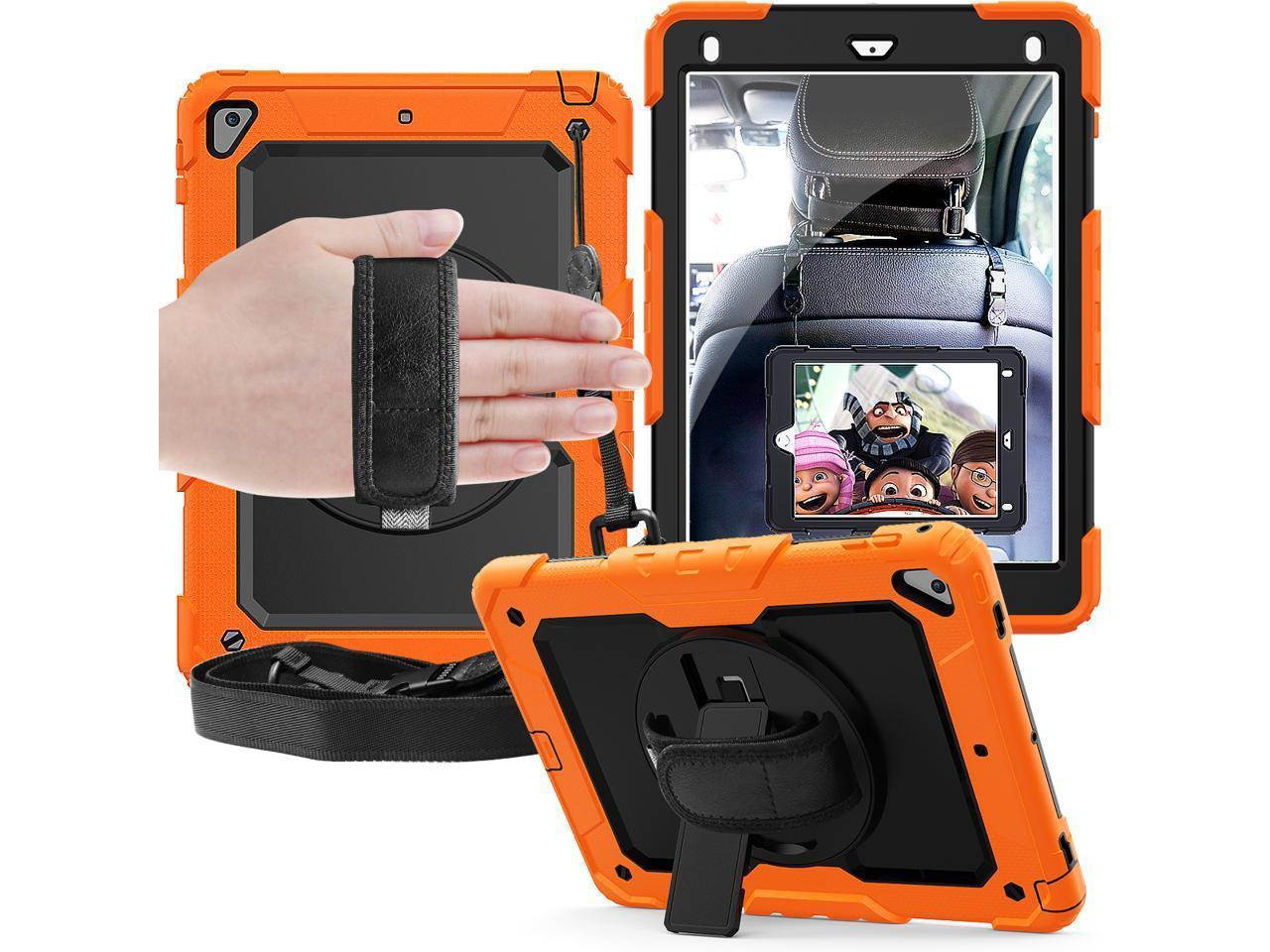 iPad 9.7 2018 2017 Case iPad Air 2 Case iPad Pro 9.7 Case Heavy Duty Rugged Shockproof Protective Hard Case Cover For for Apple iPad 6th / 5th Generation / iPad Air 2 / iPad Pro 9.7 inch