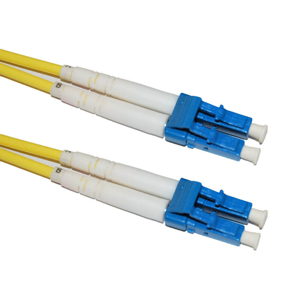 Monoprice OM4 Fiber Optic Cable - 15m (Meter) - LC/UPC-SC/UPC, Multi Mode, Duplex, 50/125 Type, 2.0mm, PVC
