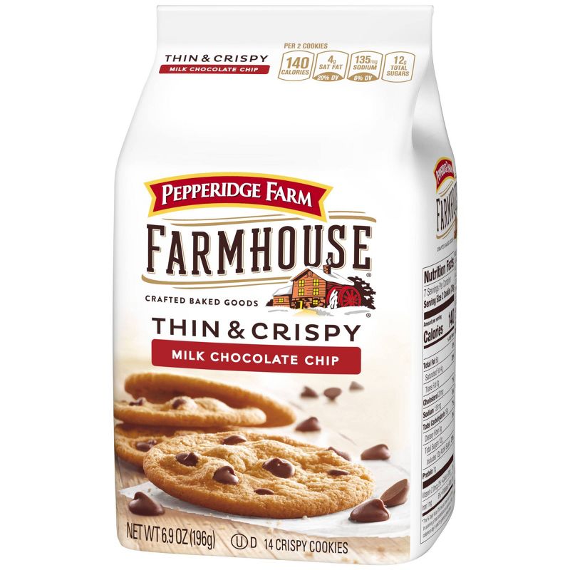 Pepperidge Farm Farmhouse Thin & Crispy Milk Chocolate Chip Cookies - 6.9oz