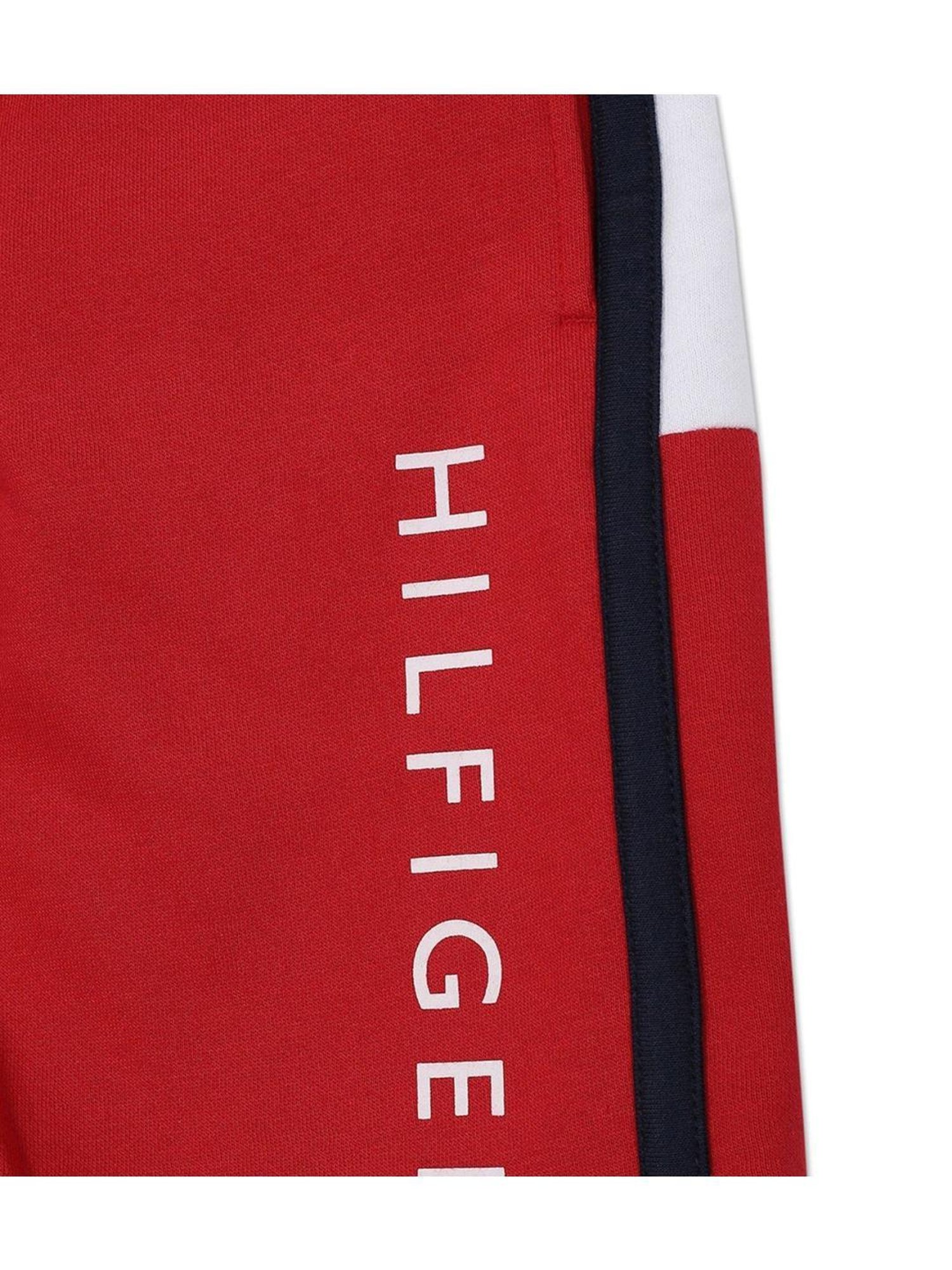 Tommy Hilfiger Kids Apple Red Printed Regular Fit Shorts