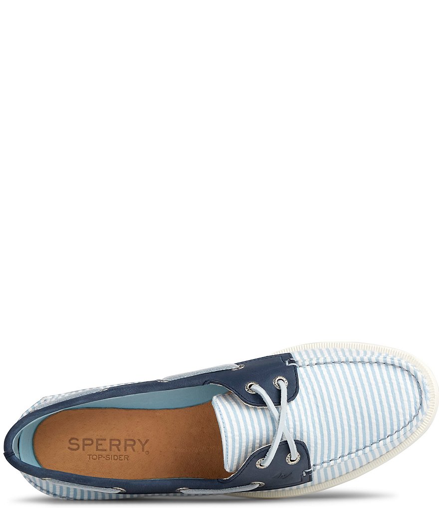 Sperry Women's Authentic Original 2-Eye Seersucker Stripe Boat Shoes
