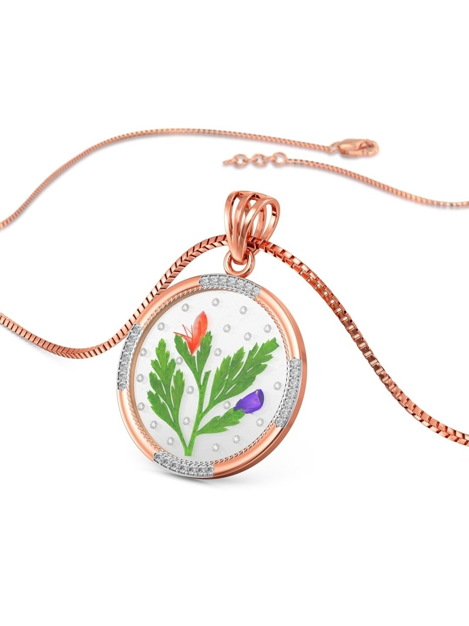 Joyalukkas 18k Gold Shimmer Diamond Pendant