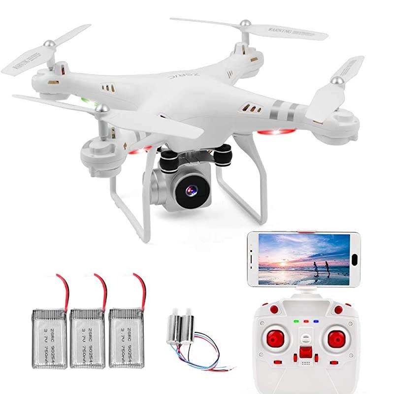 Drone,WiFi 4K HD Camera Live Video Quadcopter with Altitude Hold, Gravity Sensor Function, RTF and Easy to Fly for Beginner (Drone)