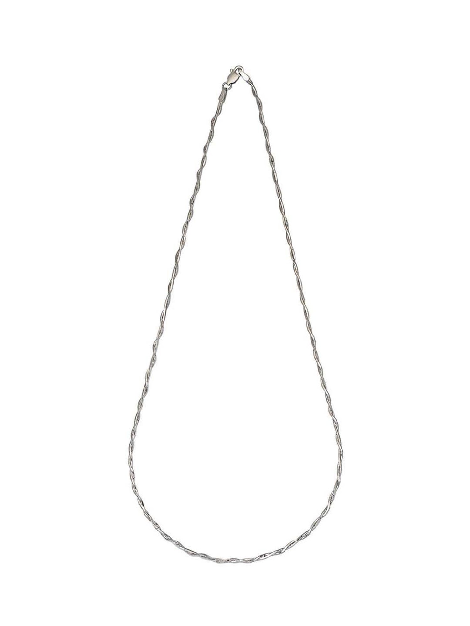 Silberry 92.5 Sterling Silver Twisted Chain for Women