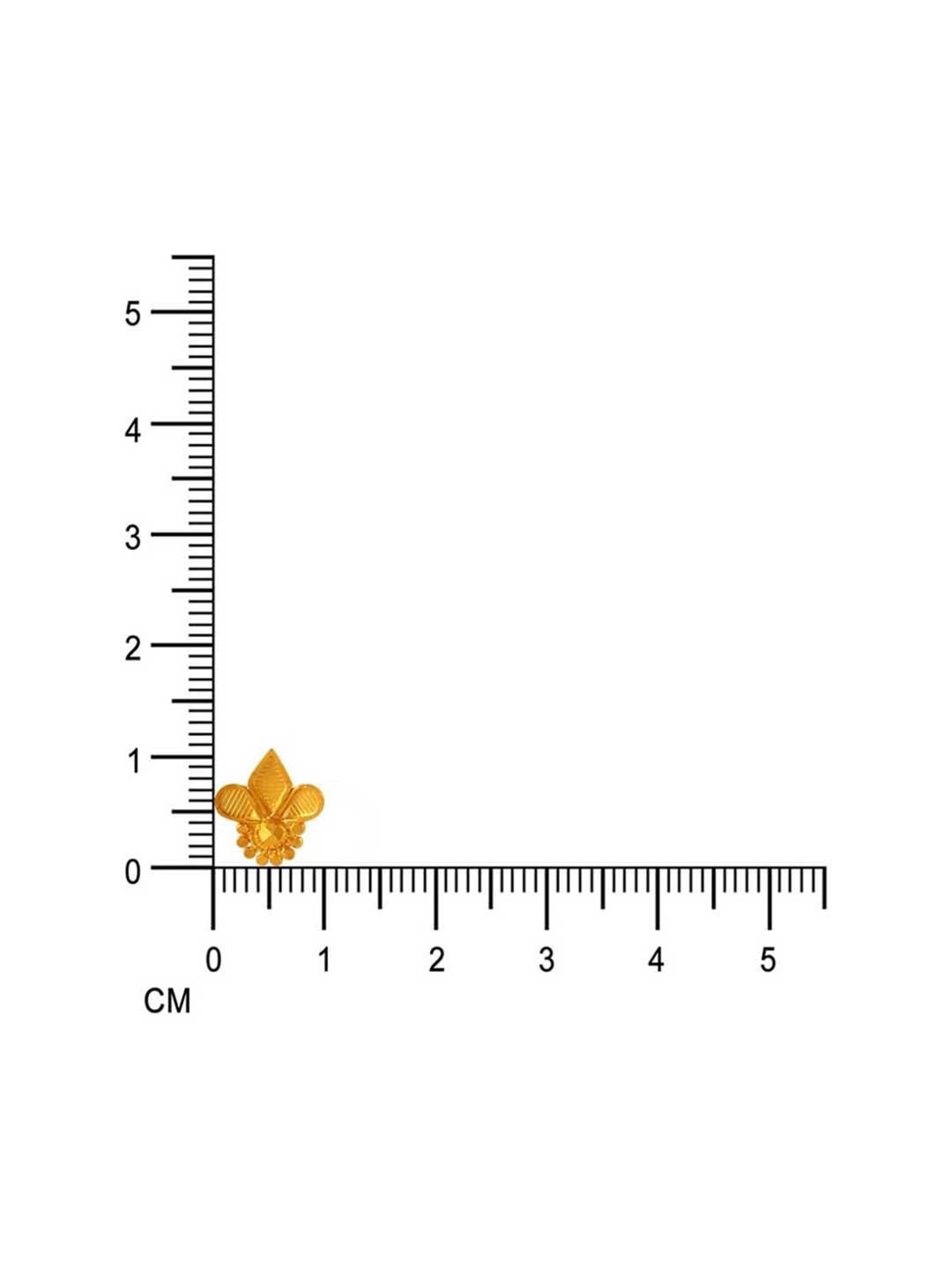 P.C. Chandra Jewellers 14k Gold Simple Nosepin