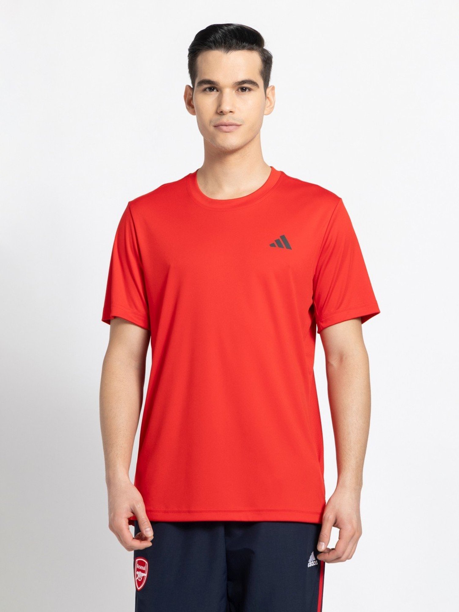 Adidas Red Regular Fit Sports T-Shirt