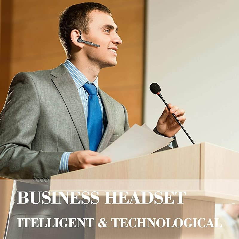 Bluetooth Headset  Bluetooth 50 in Ear Bluetooth Earpiece Wireless Headphones Promoting sound clear Earphones with Mic for BusinessWorkoutDriving Grey