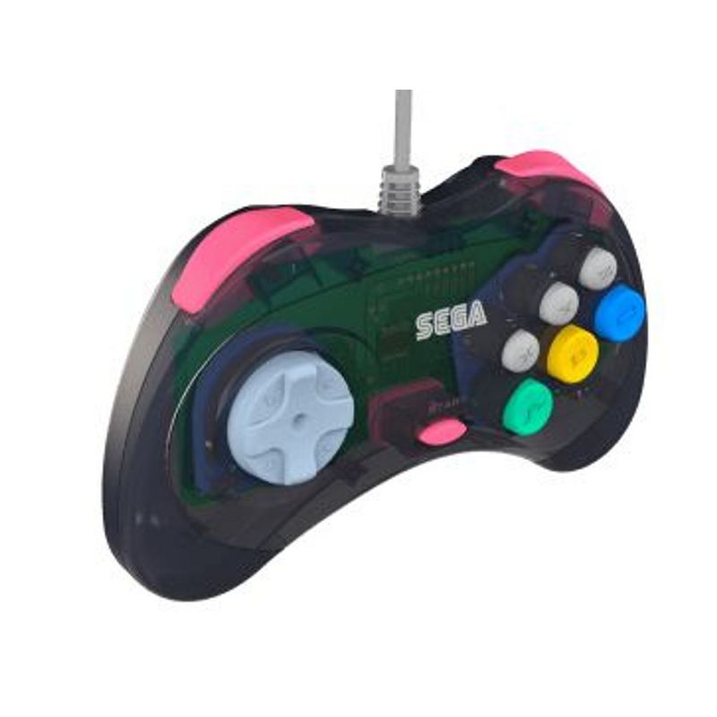 Retro-Bit SEGA Saturn Control Pad (USB Port) Compatible with PC, Black