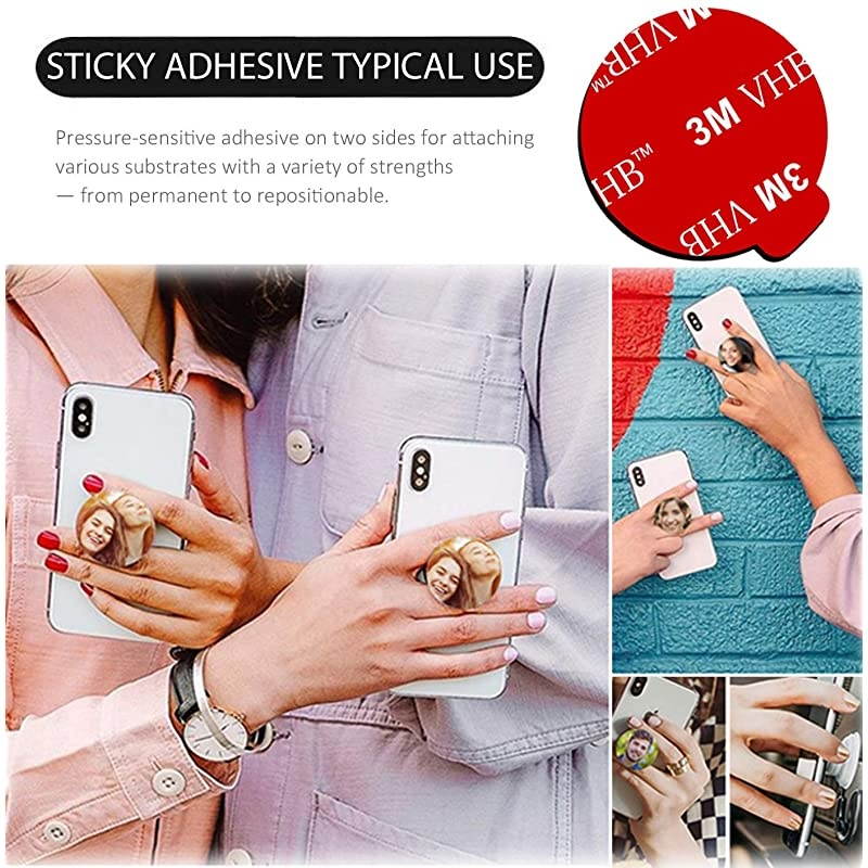 Very High Bond Sticky Adhesive  9 Pack Adhesive Replacement for Socket Base 14 inches Double Sided Sticker Tapes for Phone Collapsible Grip Stand Base
