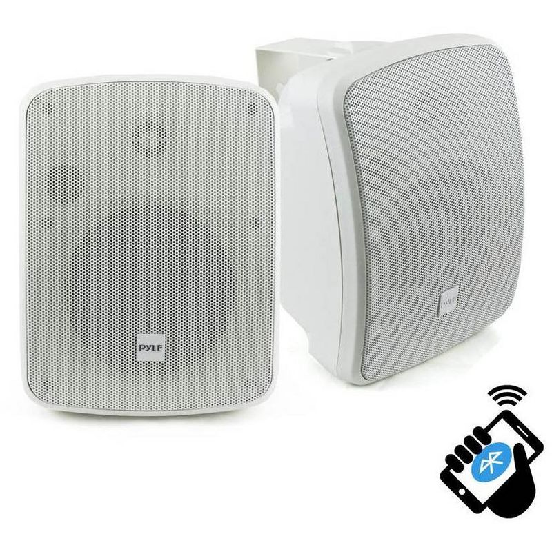 Pyle PDWR54BTW Bluetooth 600W Waterproof 5.25" Powered Outdoor Speakers (8 Pack)
