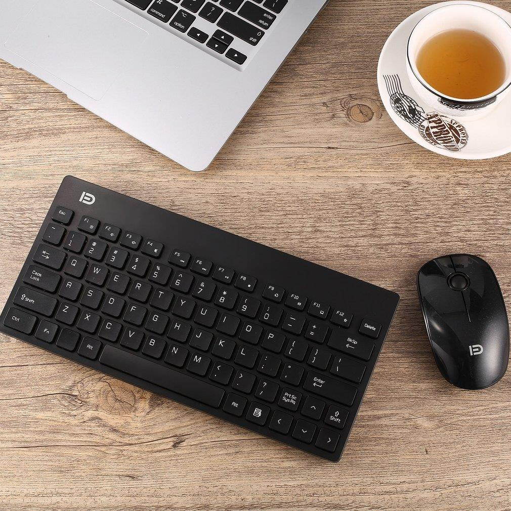 Forter Mini Wireless Keyboard Mouse Combo Set USB 2.4Ghz for Computer Desktop