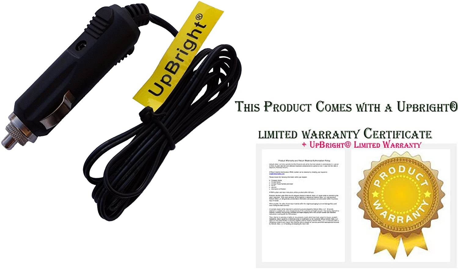 UpBright New Car DC Adapter for Acer Aspire Switch 10 SW5-011 SW5-012 SW5-12P Iconia W3-810-1632 Android Tablet PC Auto Vehicle Boat RV Cigarette Lighter Plug Power Supply Cord Cable Battery Charger