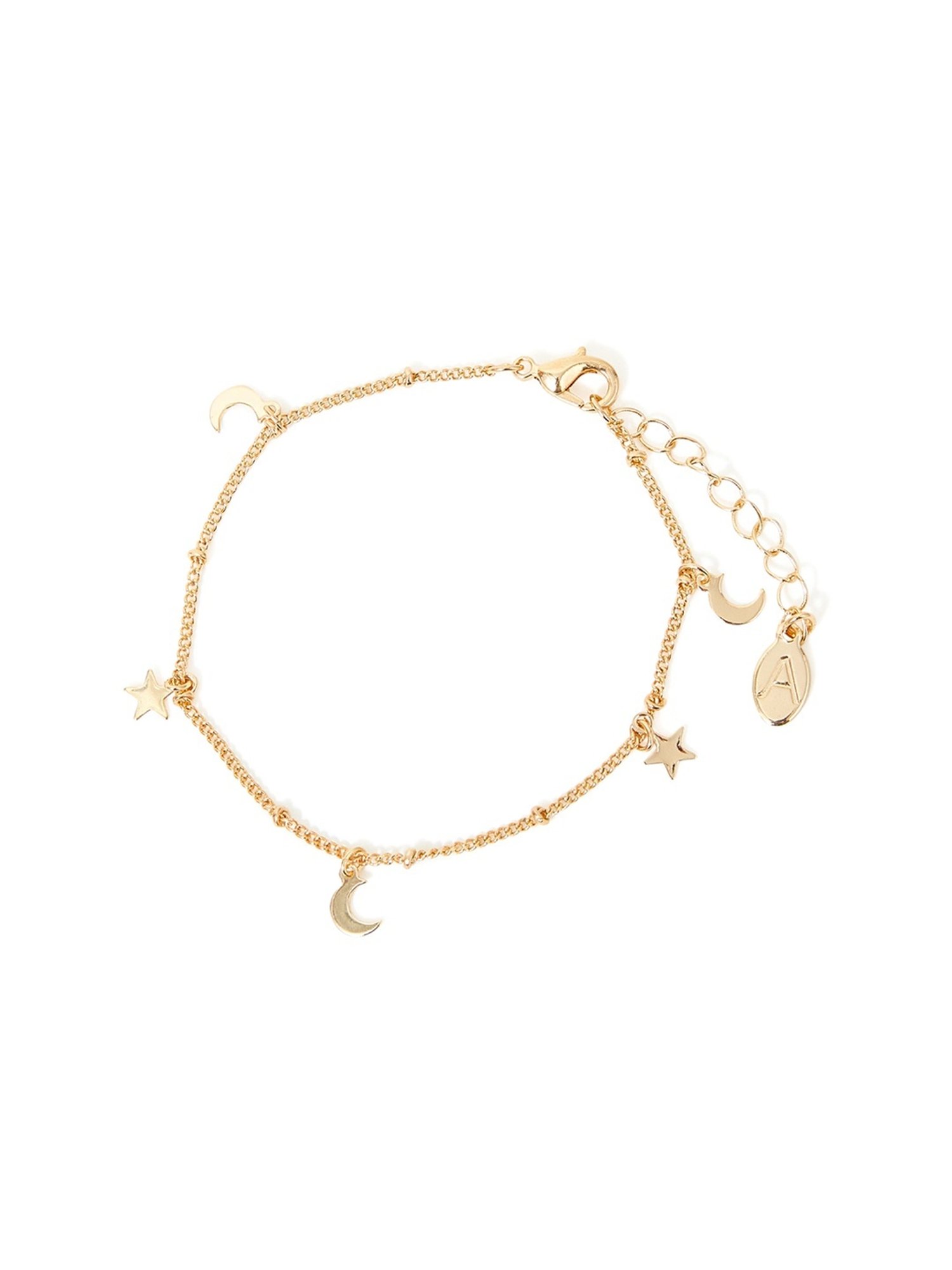 Accessorize London Stars and Moon Bracelet Gold
