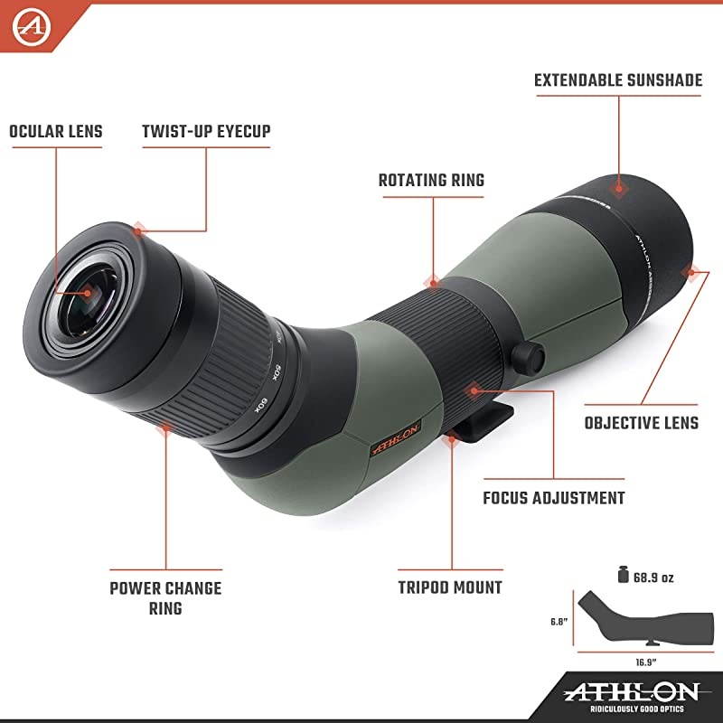 Argos HD 2060x85 Spotting Scope 45 Degree GreenBlack