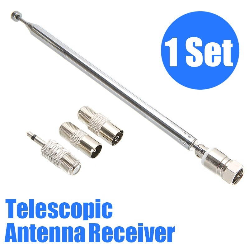 1 Set Telescopic Aerial Antenna 7 Section Extendable DAB FM Radio Receiver For Home Radio TV Remote Supplies